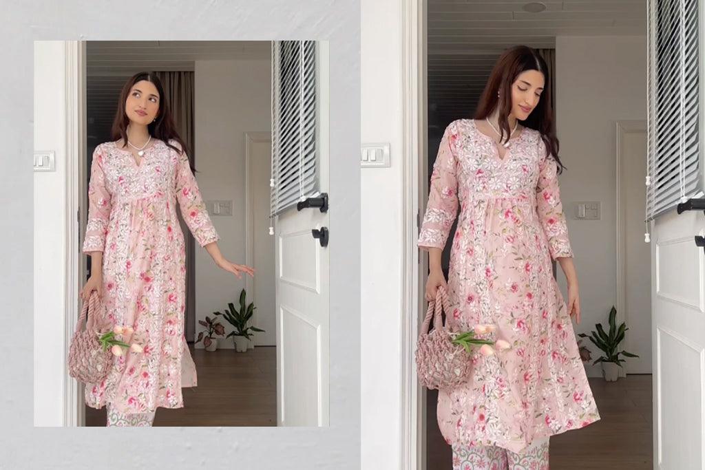 Craftsmanship Unleashed: Hand-Embroidered Kurtas for Ganesh Chaturthi - House Of Kari (Chikankari Clothing)