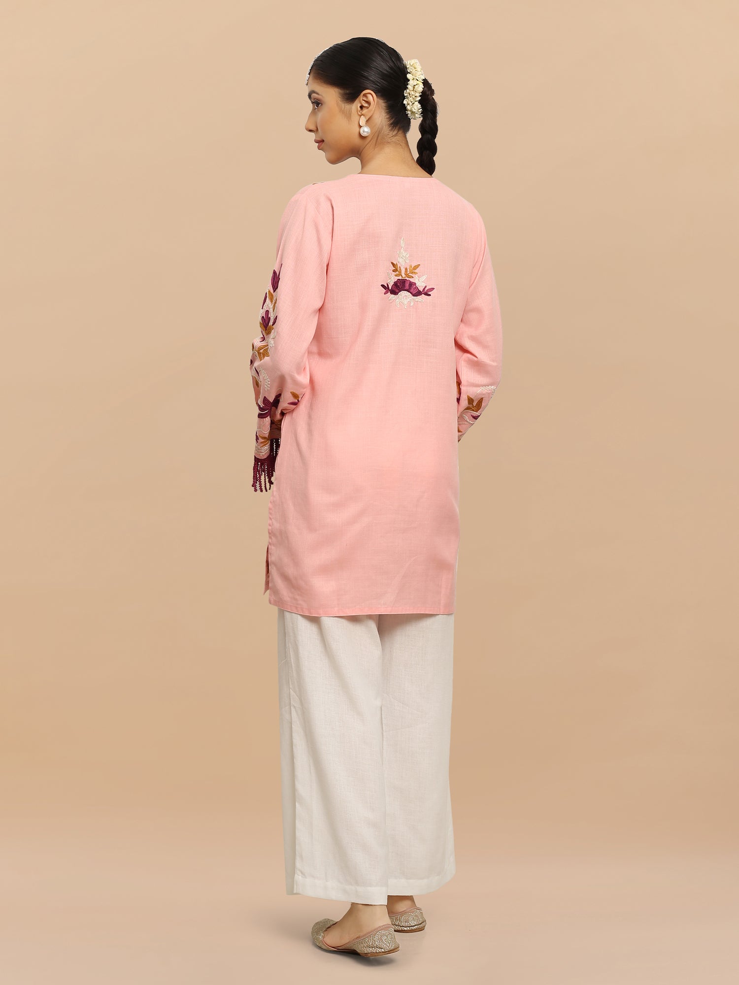 Falak Kashmiri Short Kurta - Pink