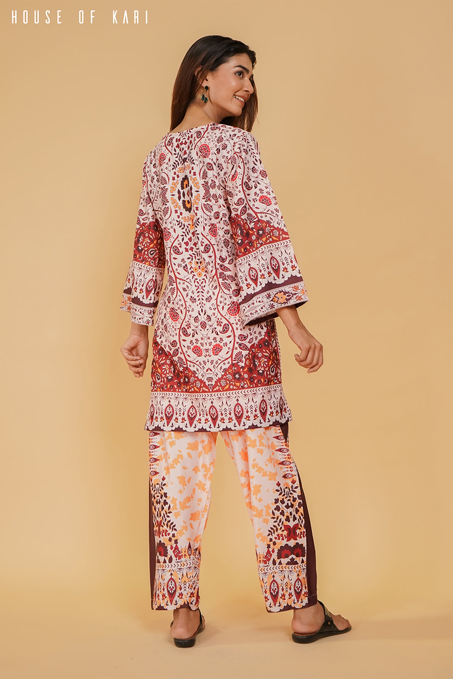Printkari Poly Muslin Co-ord set in Multicolour