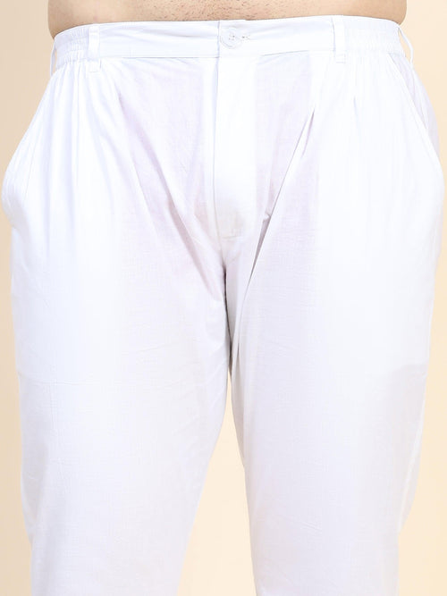 HOK White Pants For Men - House Of Kari (Chikankari Clothing)