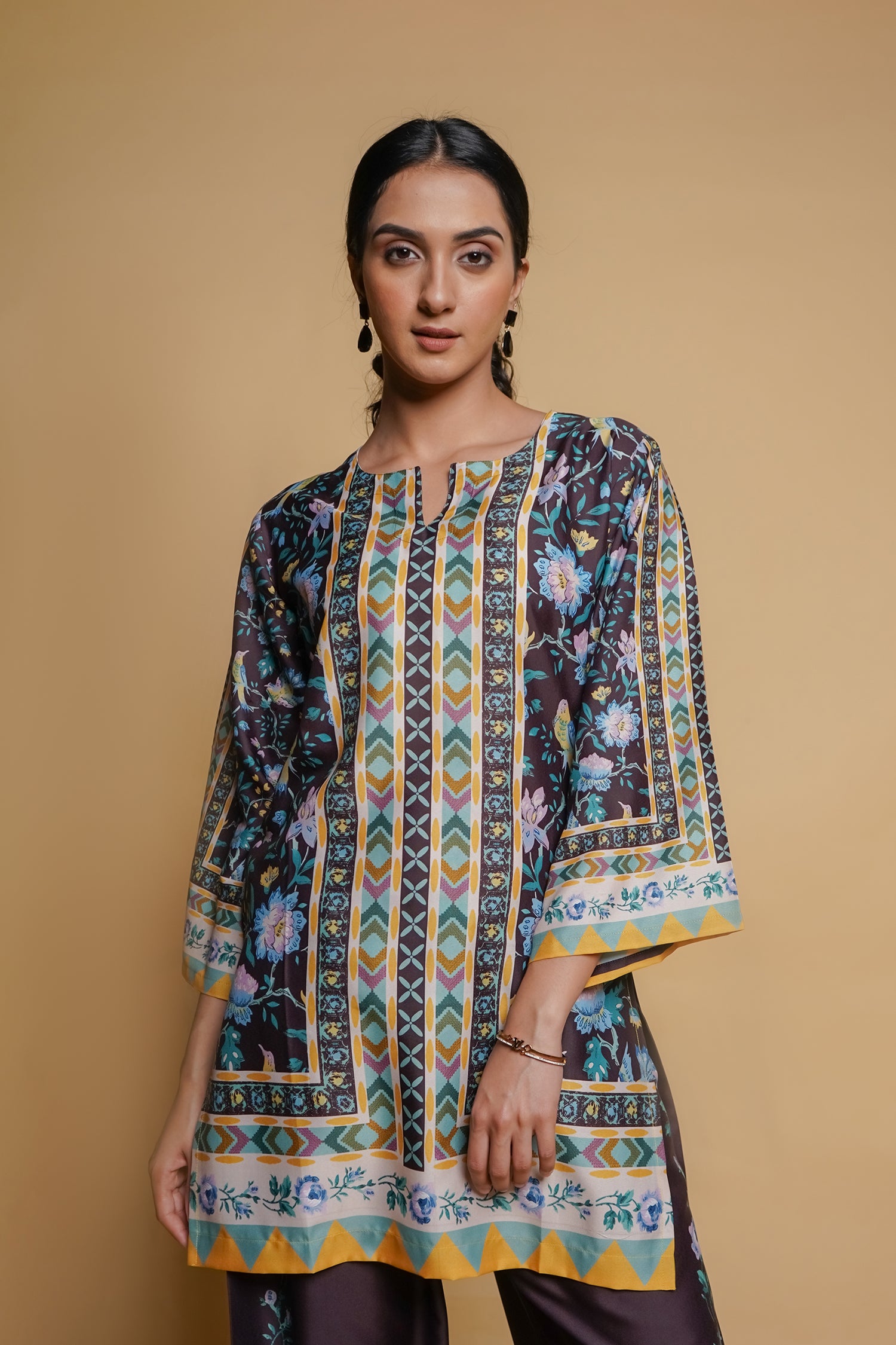 Printkari Poly Muslin Co-ord set in Black