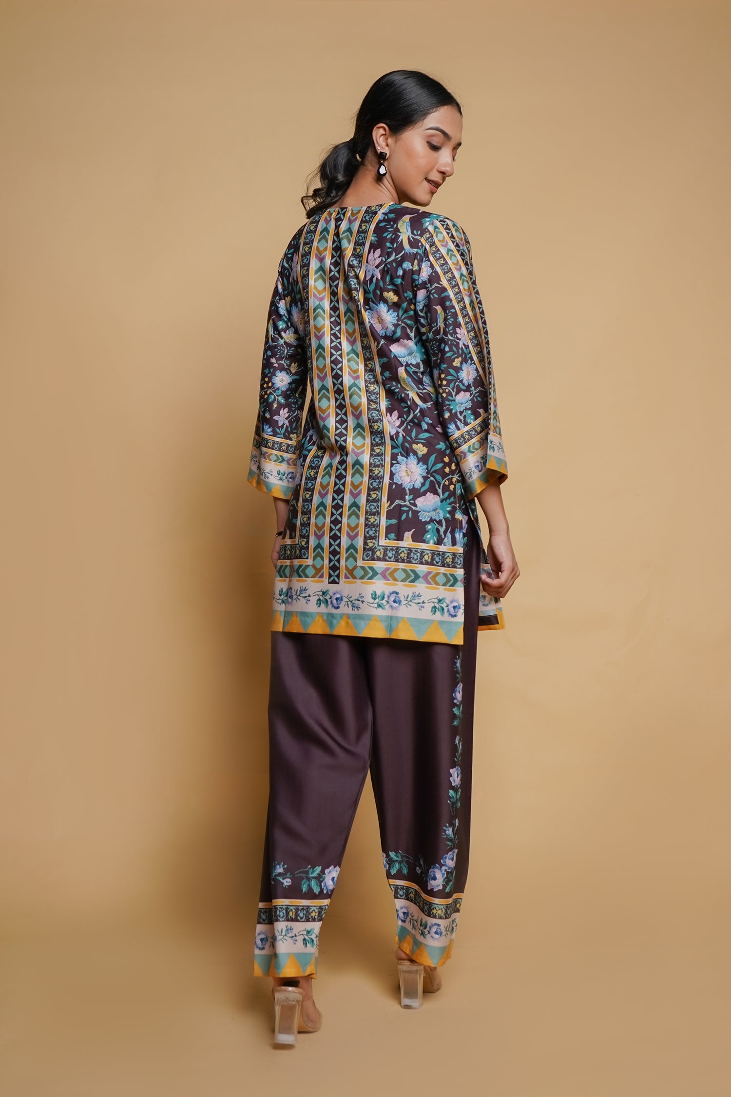 Printkari Poly Muslin Co-ord set in Black