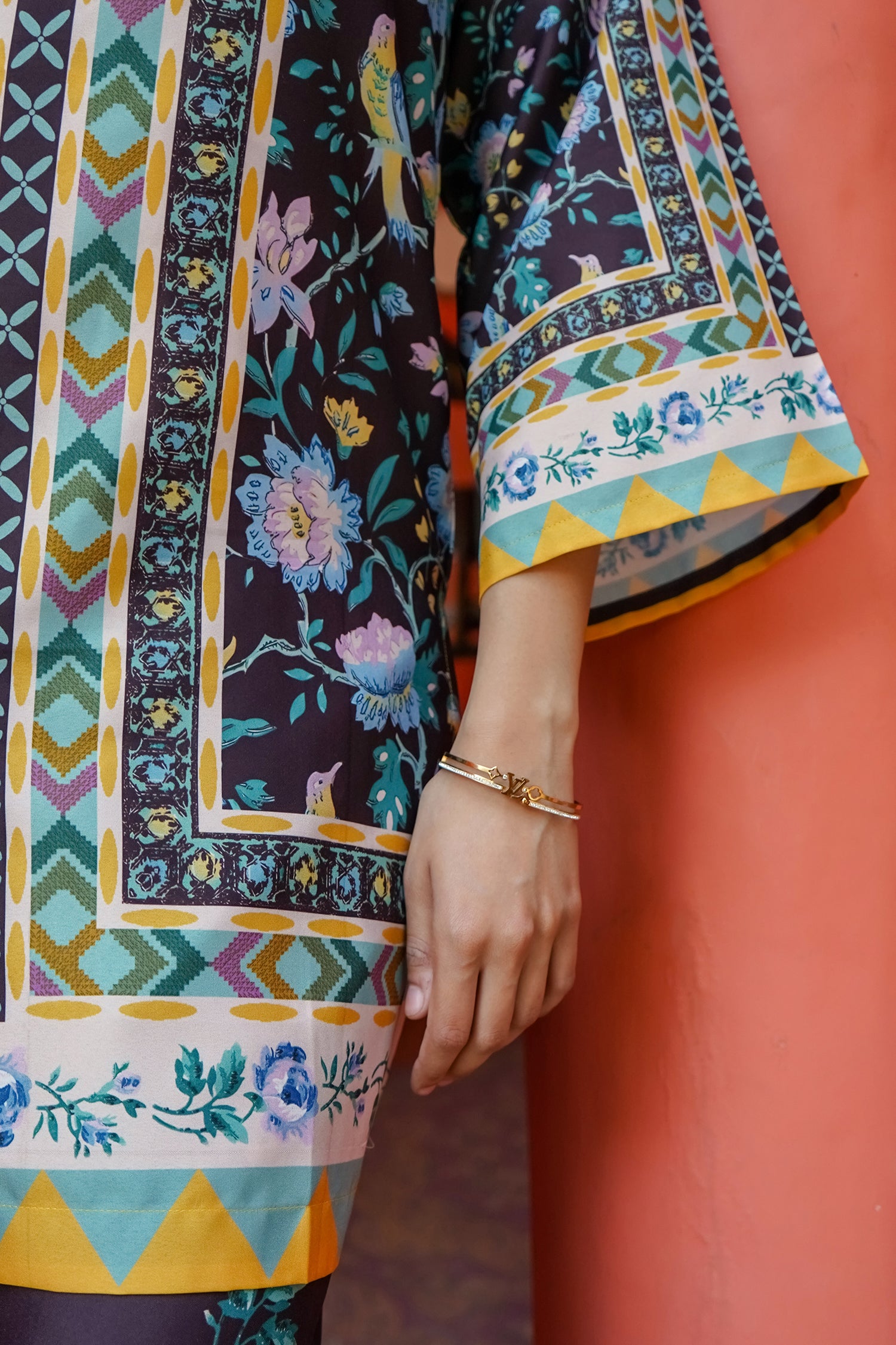 Printkari Poly Muslin Co-ord set in Black