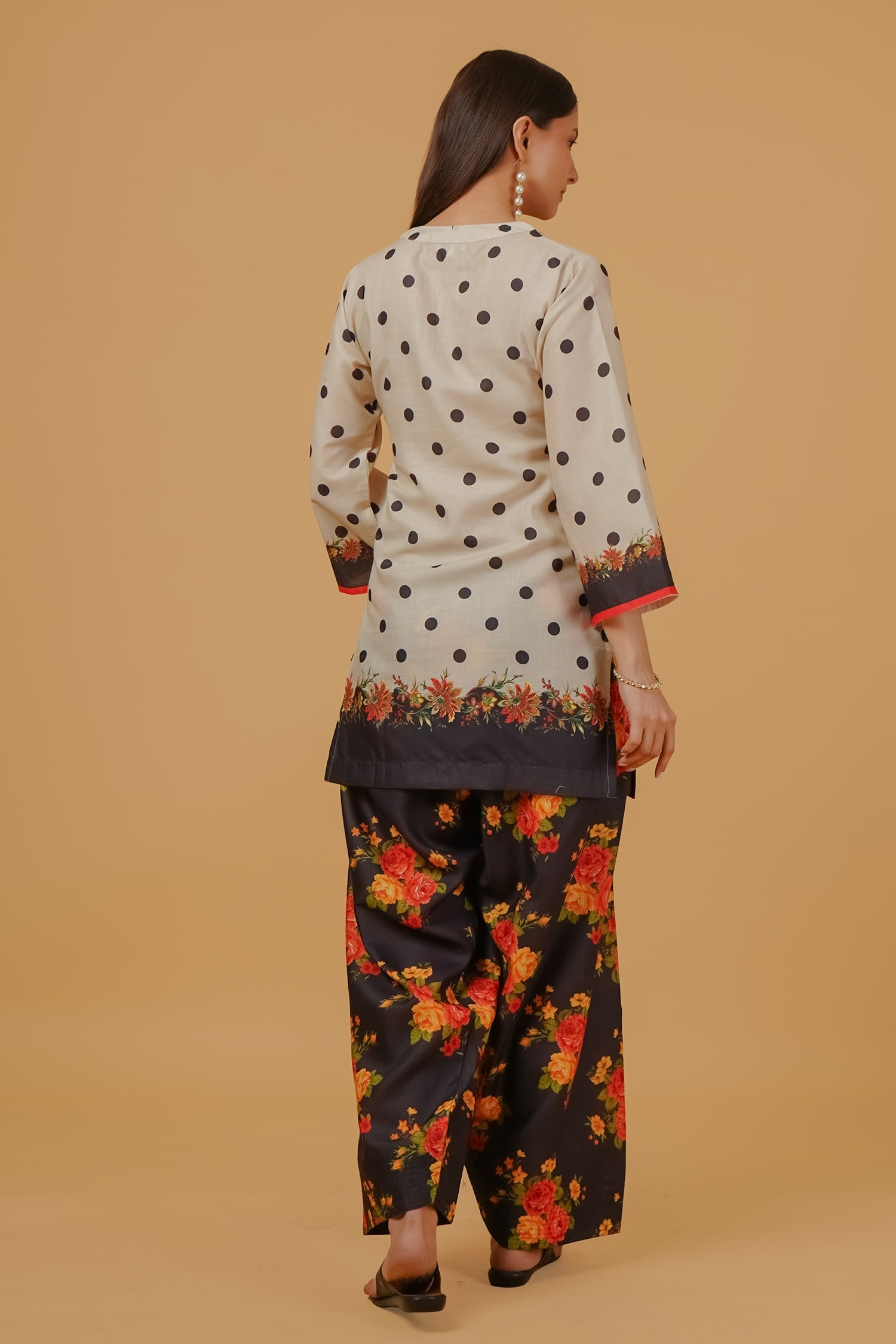 Printed Organza Dupatta - Ivory