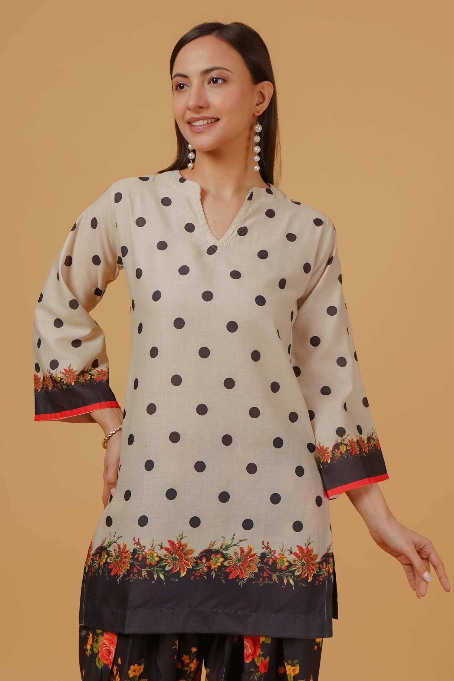 Printed Organza Dupatta - Ivory