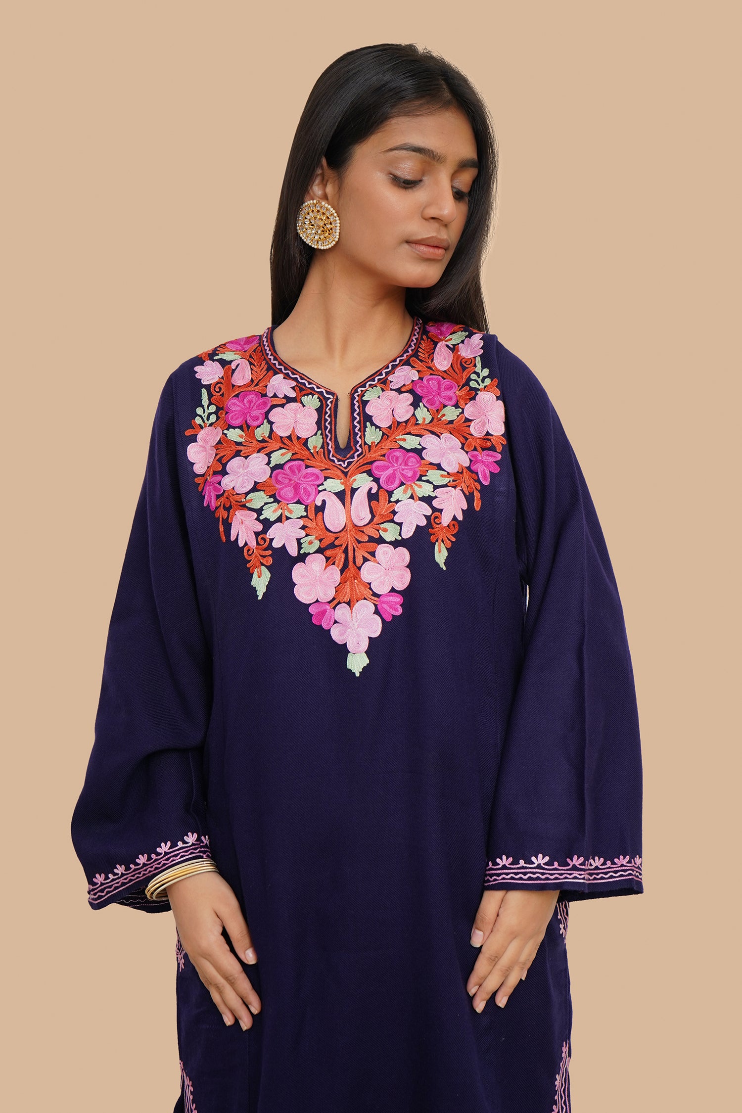 Woollen Phiran in Navy Blue