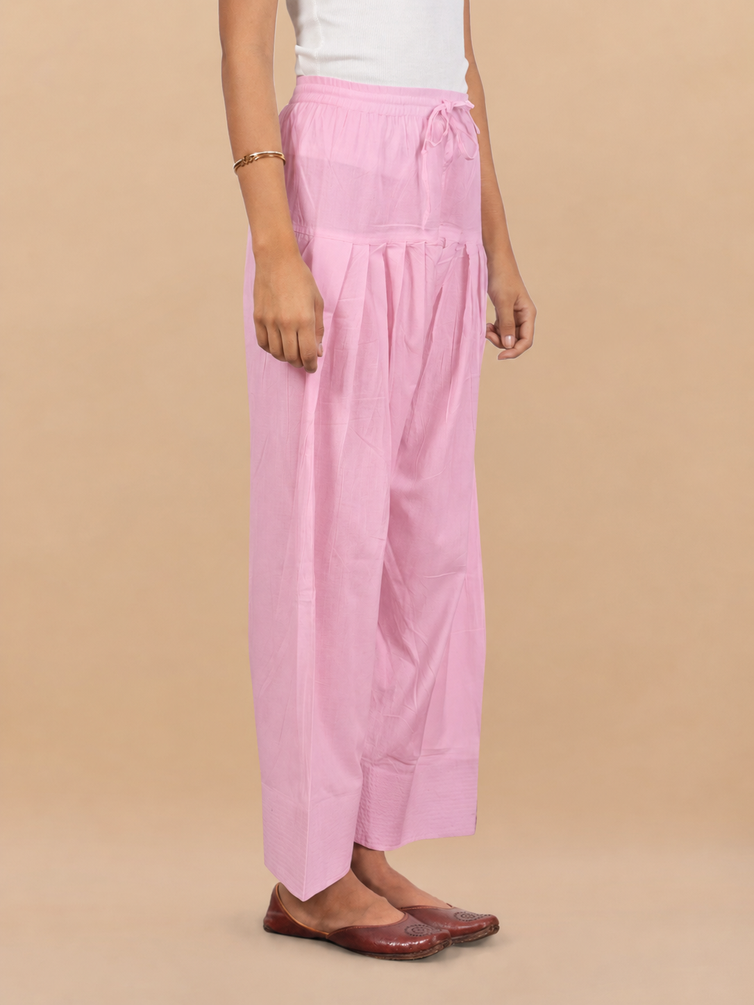 House Of Kari Pink Farsi Cotton Pants