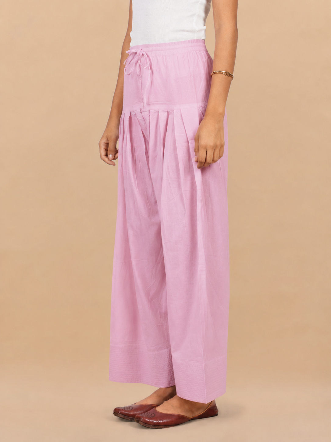 House Of Kari Pink Farsi Cotton Pants