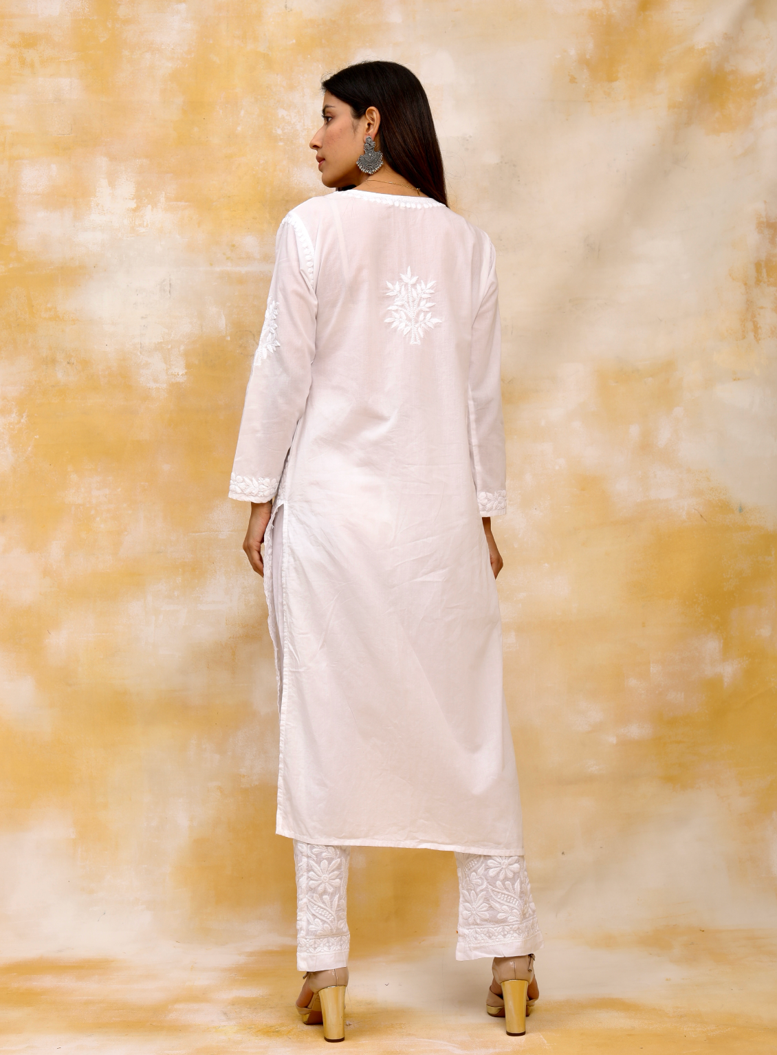 Saba chikankari Kurta in cotton White