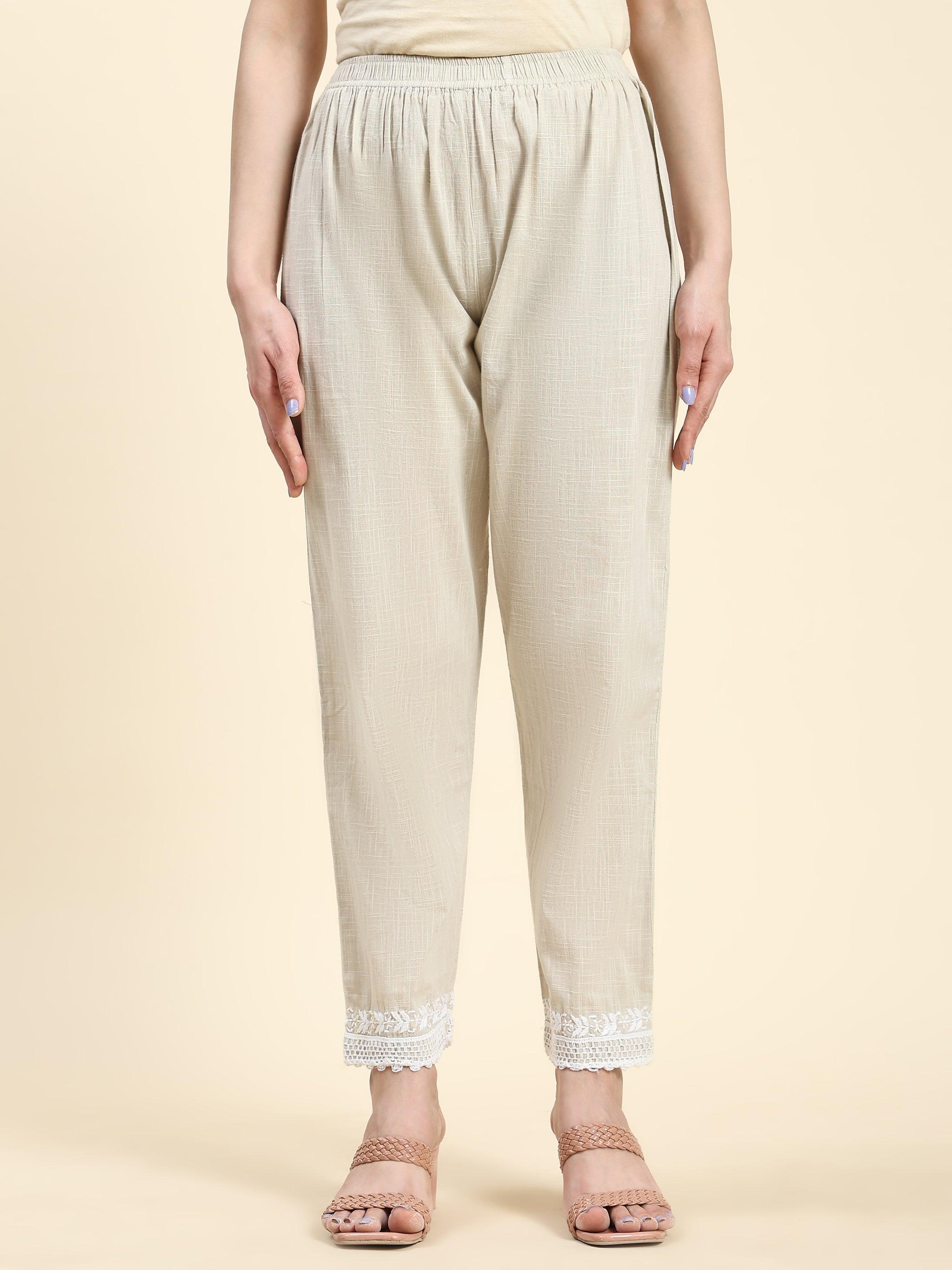 Samma Chikankari CO-ORD Set In for Women In Beige - House Of Kari (Chikankari Clothing)