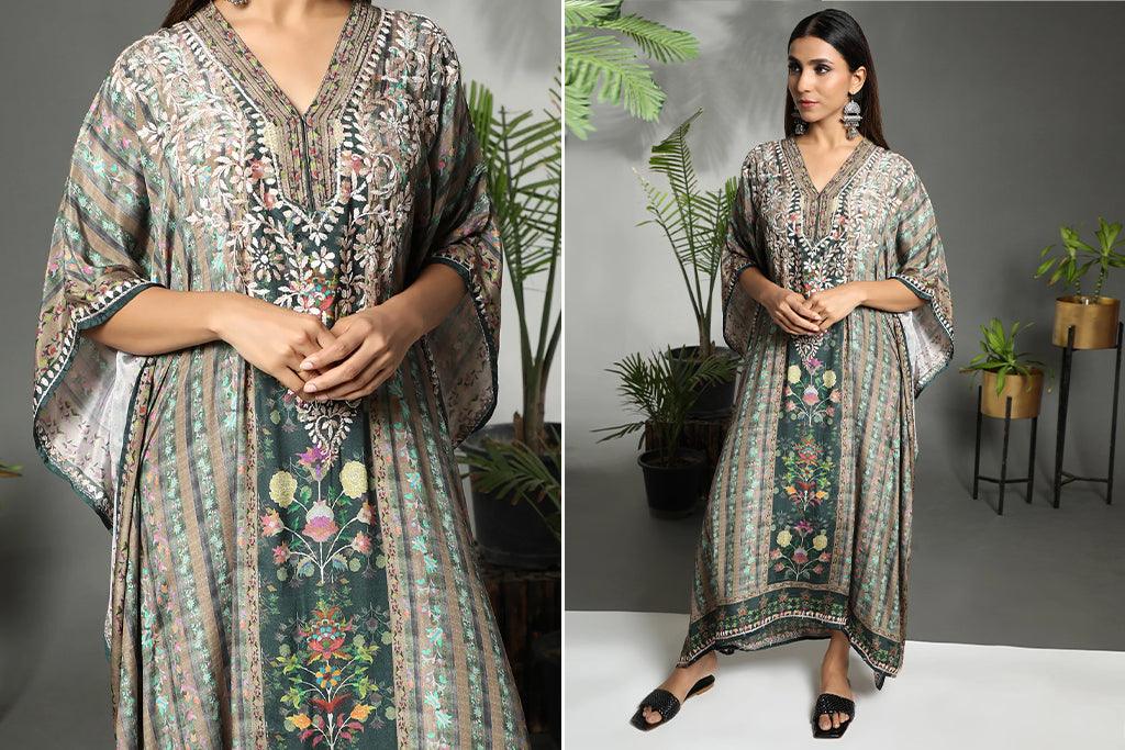 Wear a Kaftan in Winter - Styling Tips and More! - House Of Kari (Chikankari Clothing)