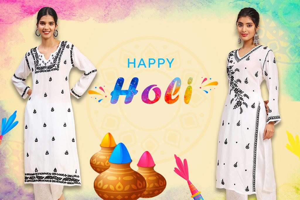 Chikankari Holi outfits | House of Kari