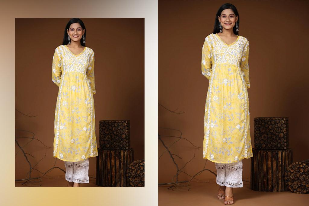 5 Ways to Style Your Chikankari Kurta for a Teej Festive 2023 - House Of Kari (Chikankari Clothing)