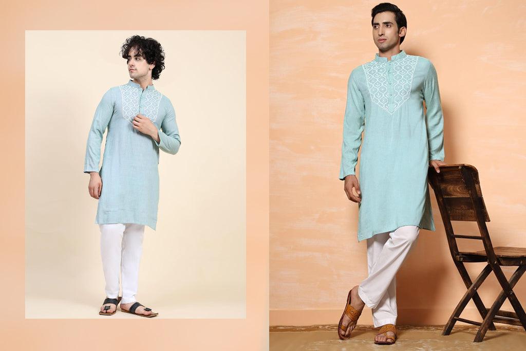 Exploring the Versatility of Men's Chikankari Kurta Designs - House Of Kari (Chikankari Clothing)