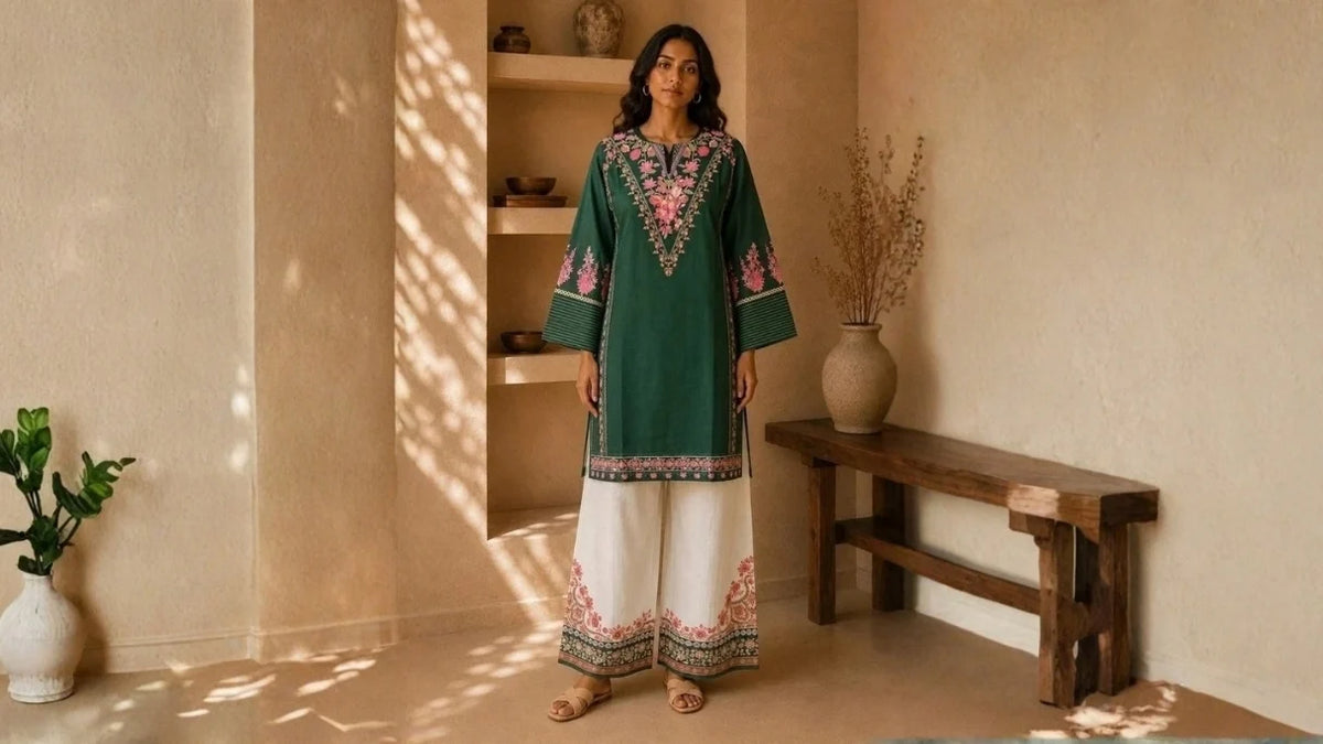 Floral co-ord sets for women in bright lawn cotton