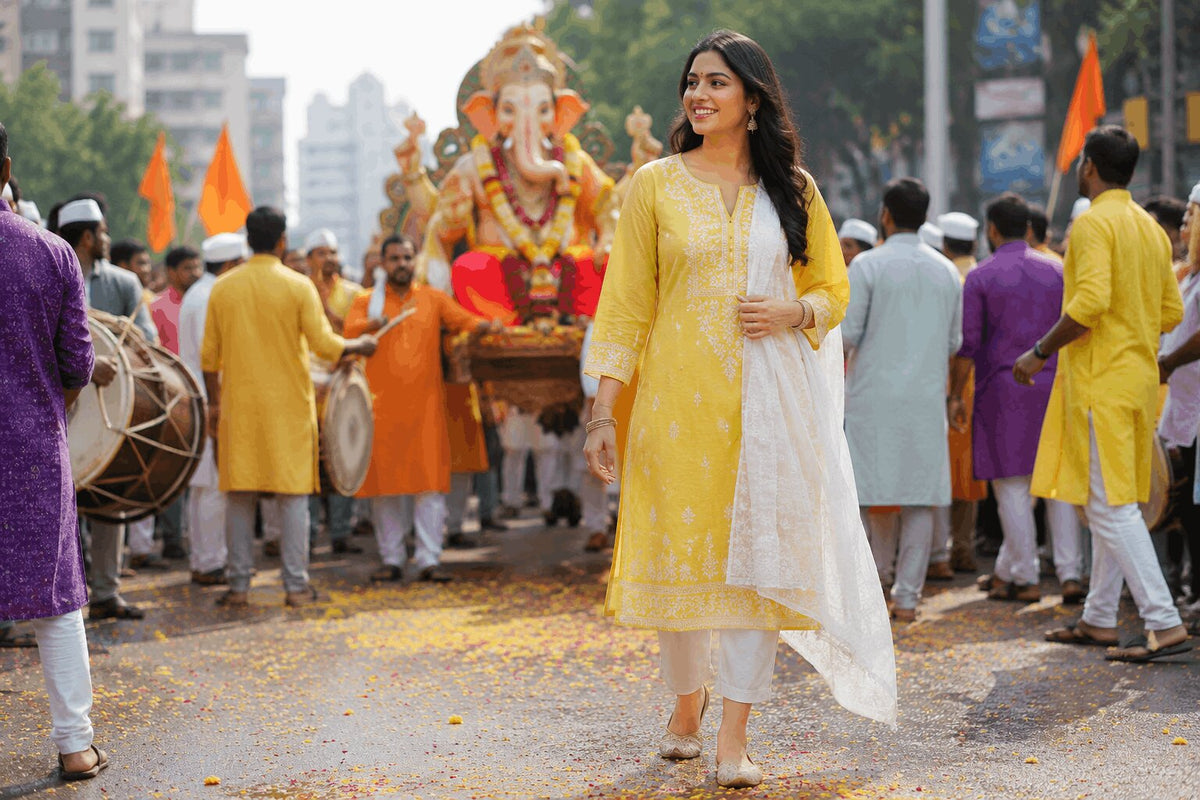 What to Wear for Ganesh Visarjan: Comfortable & Festive Outfit Ideas