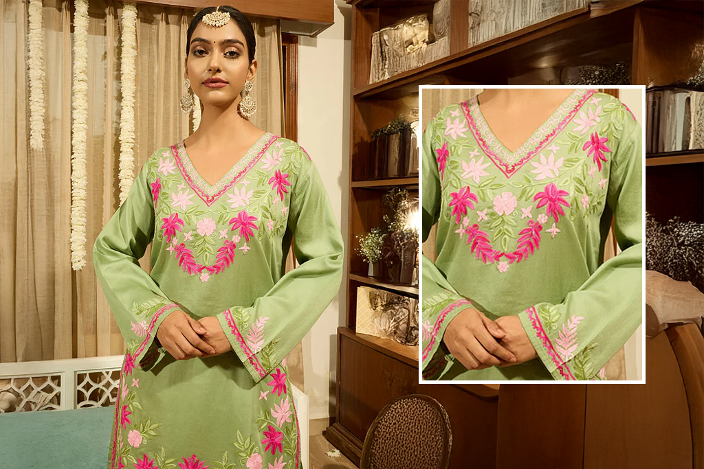 Bridesmaids’ Favorite Pick: Pastel Kashmiri Kurta Sets for Day Functions