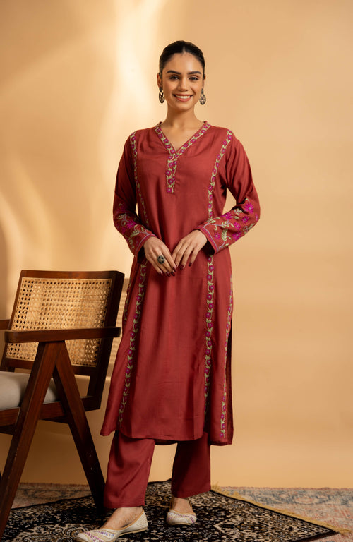 Shop Lime Green Silk Embroidered Kurta & Pant Set by BRIH at House of  Designers – HOUSE OF DESIGNERS