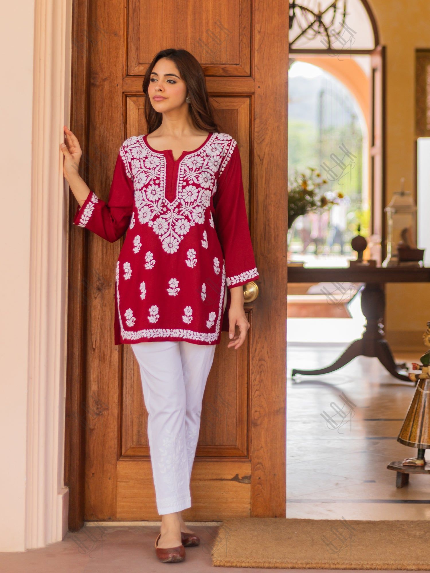 House Of Kari Chikankari Clothing Trendy Short Kurta Chikankari Short Kurta For Women