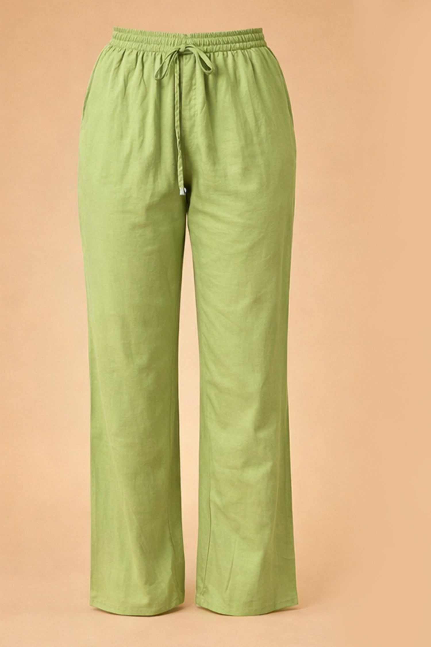 House Of Kari(Chikankari Clothing) - Pista Green Straight - Fit