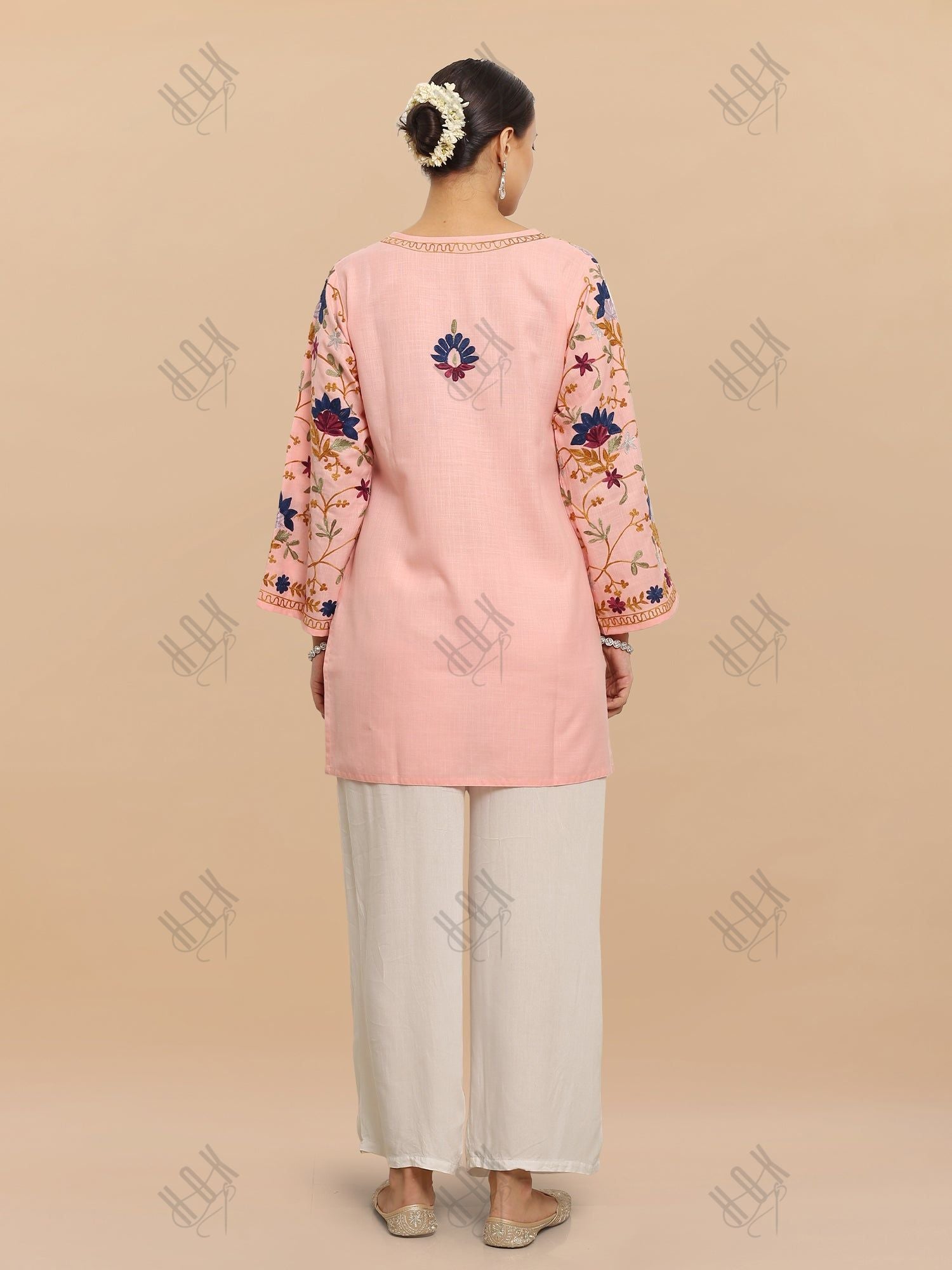 Falak Kashmiri Short Kurta - Pink