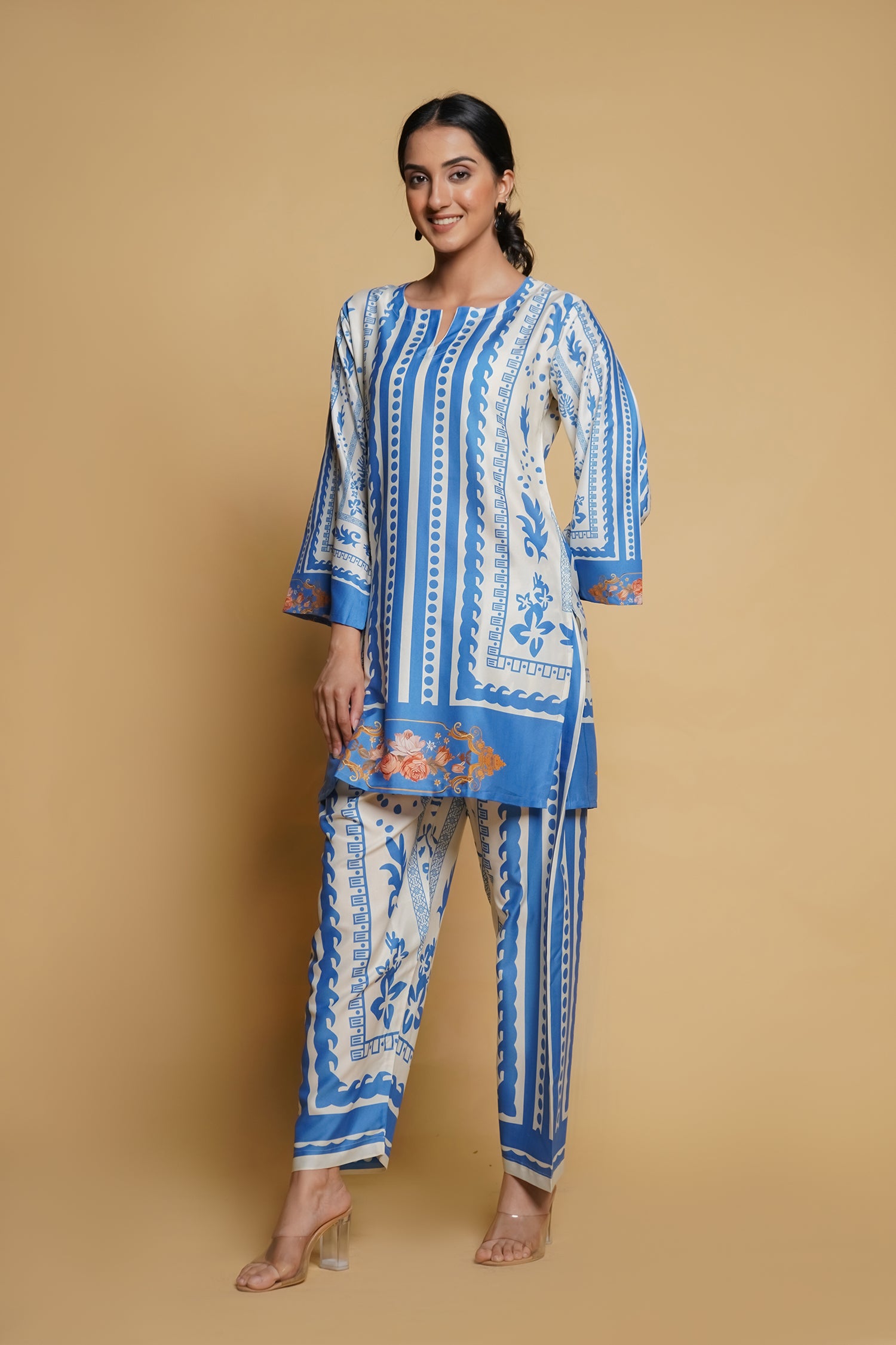 Printkari Muslin Co-ord set in Blue