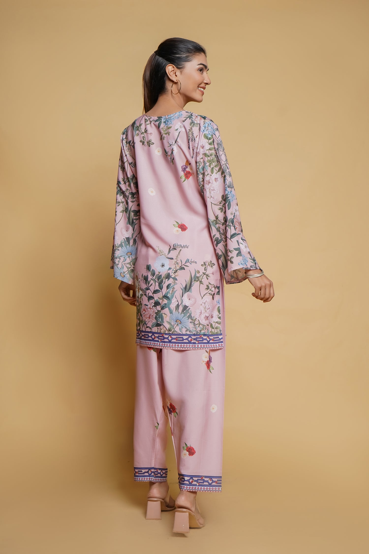 Printkari Muslin Co-ord set in Pink