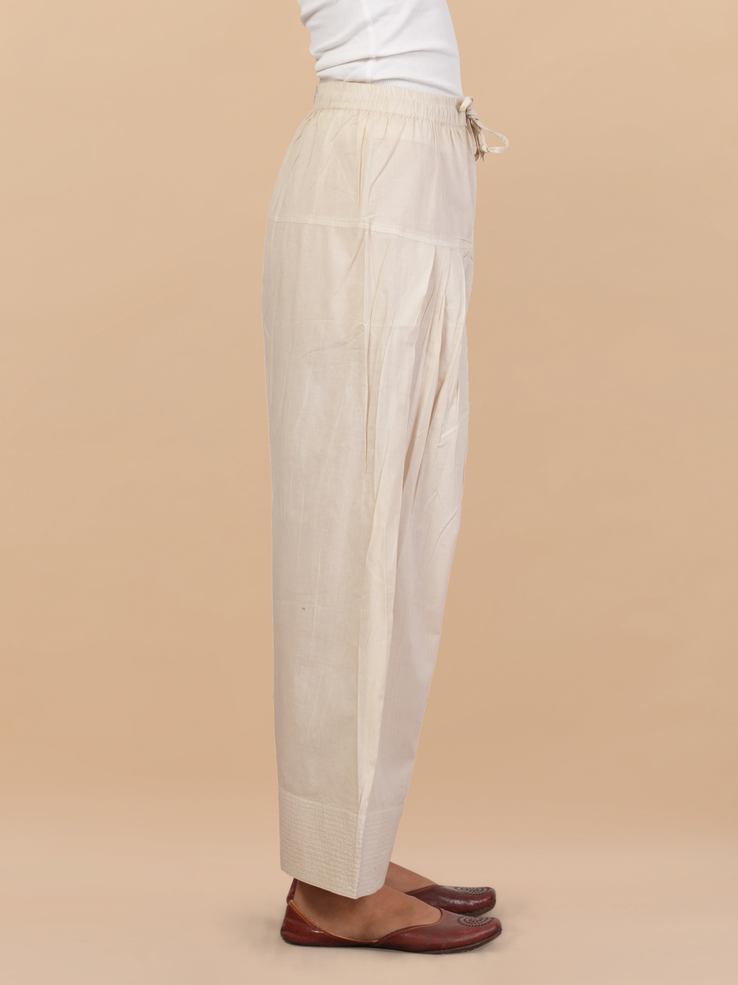 House Of Kari Beige Farsi Cotton Pants