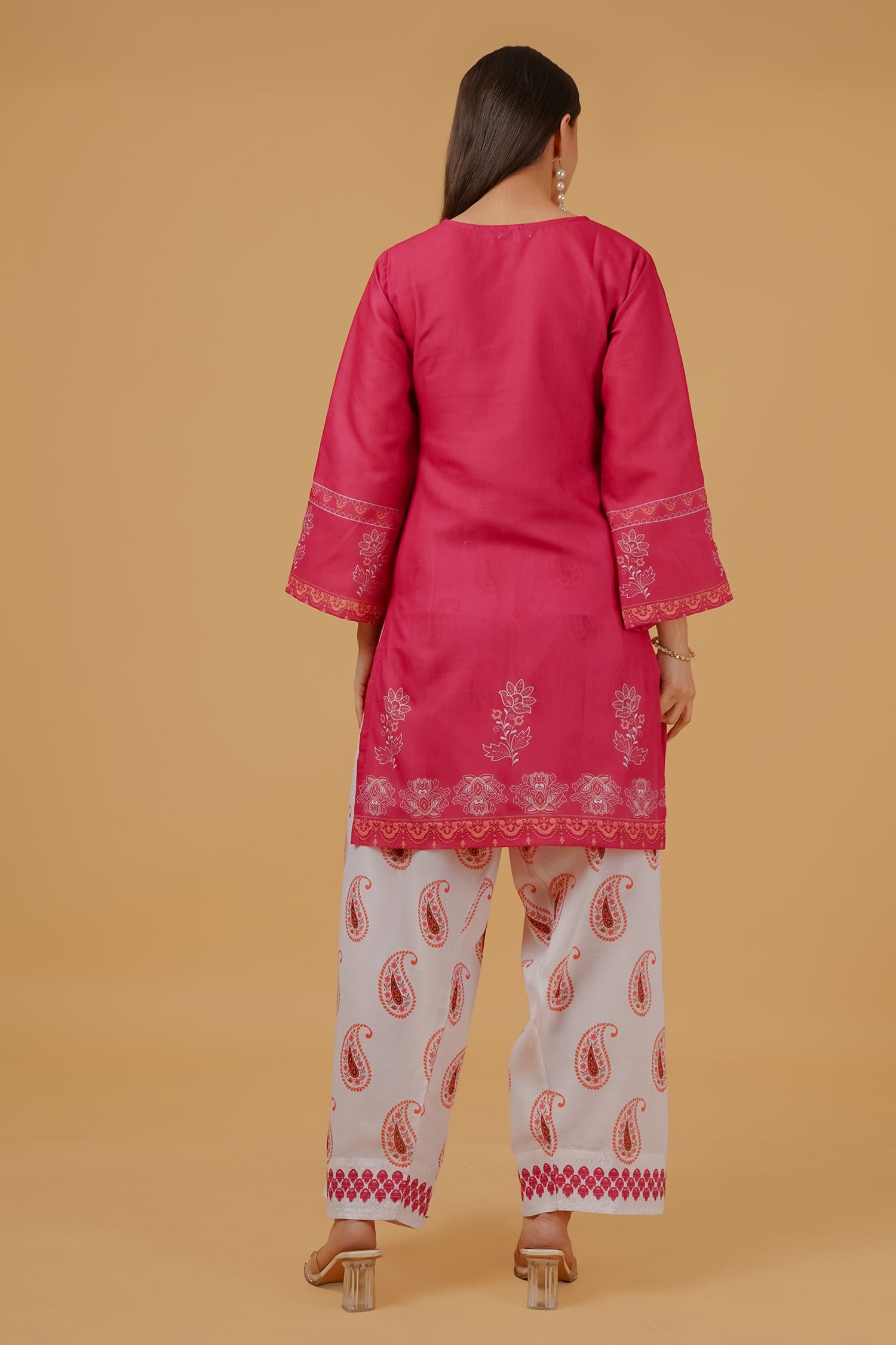 Berry Pink Printed Lawn Cotton Co-ord Set