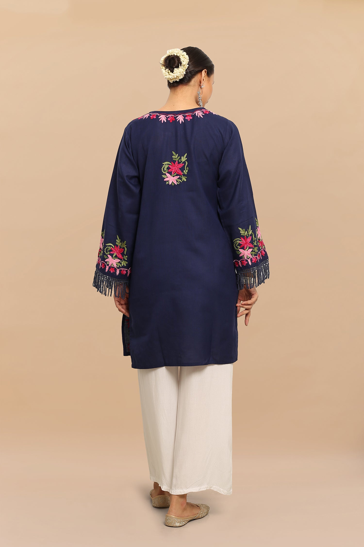 Falak Kashmiri Long Kurta - Blue