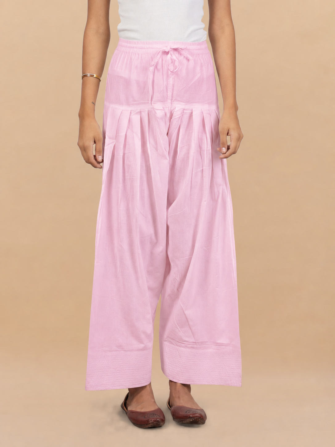 House Of Kari Pink Farsi Cotton Pants