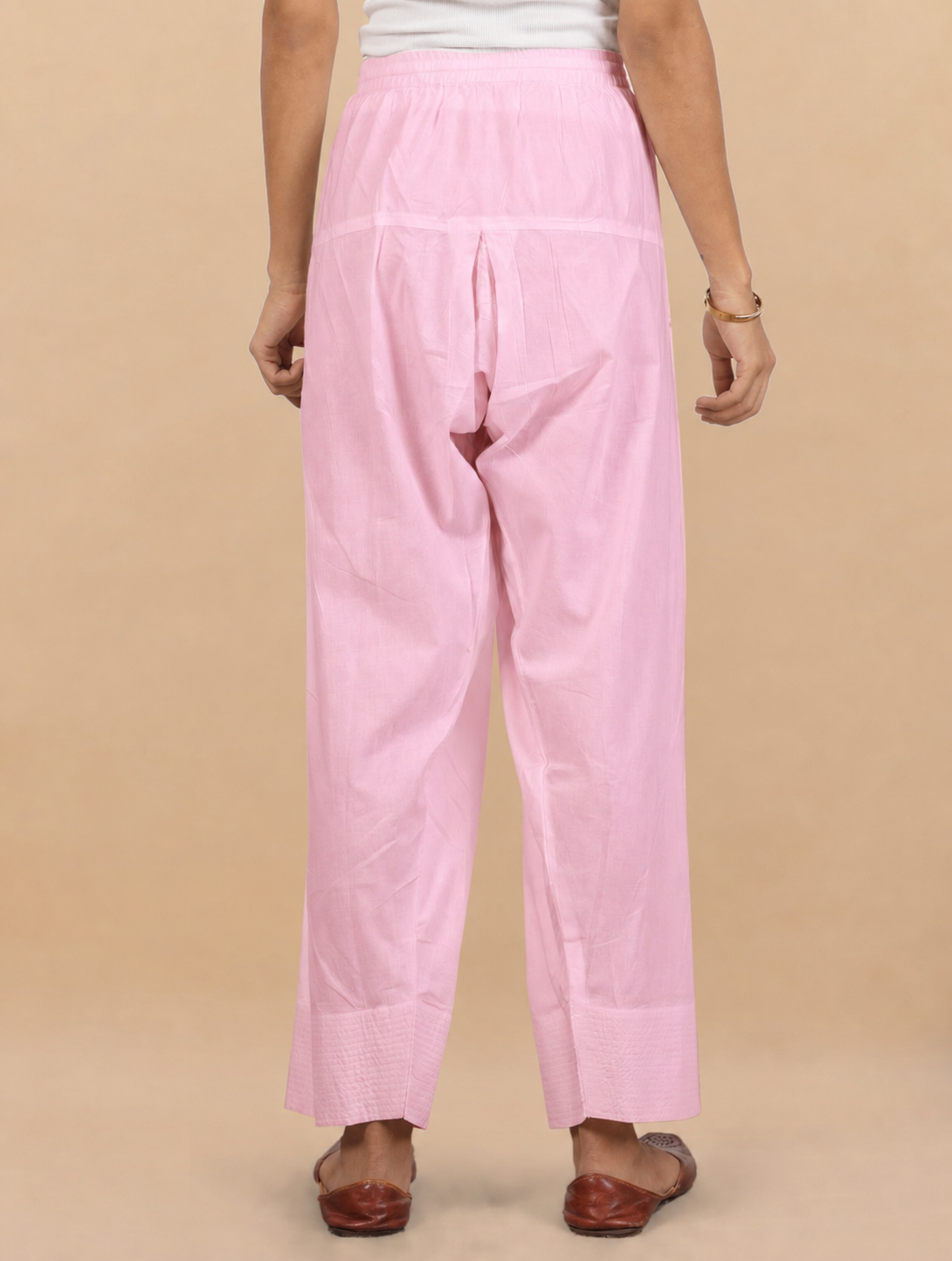 House Of Kari Pink Farsi Cotton Pants