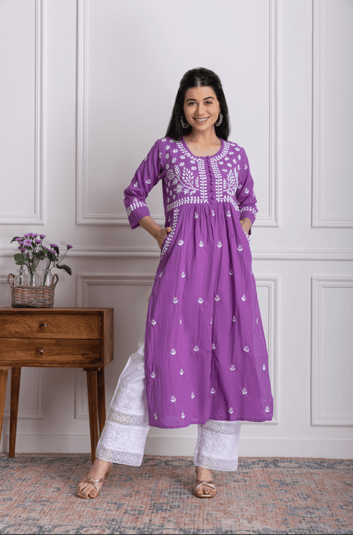 Purple color deals kurtis