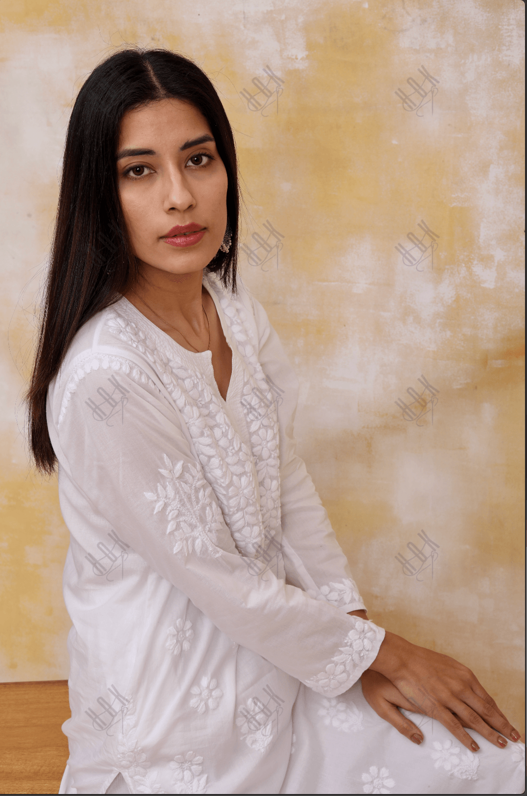 Saba chikankari Kurta in cotton White