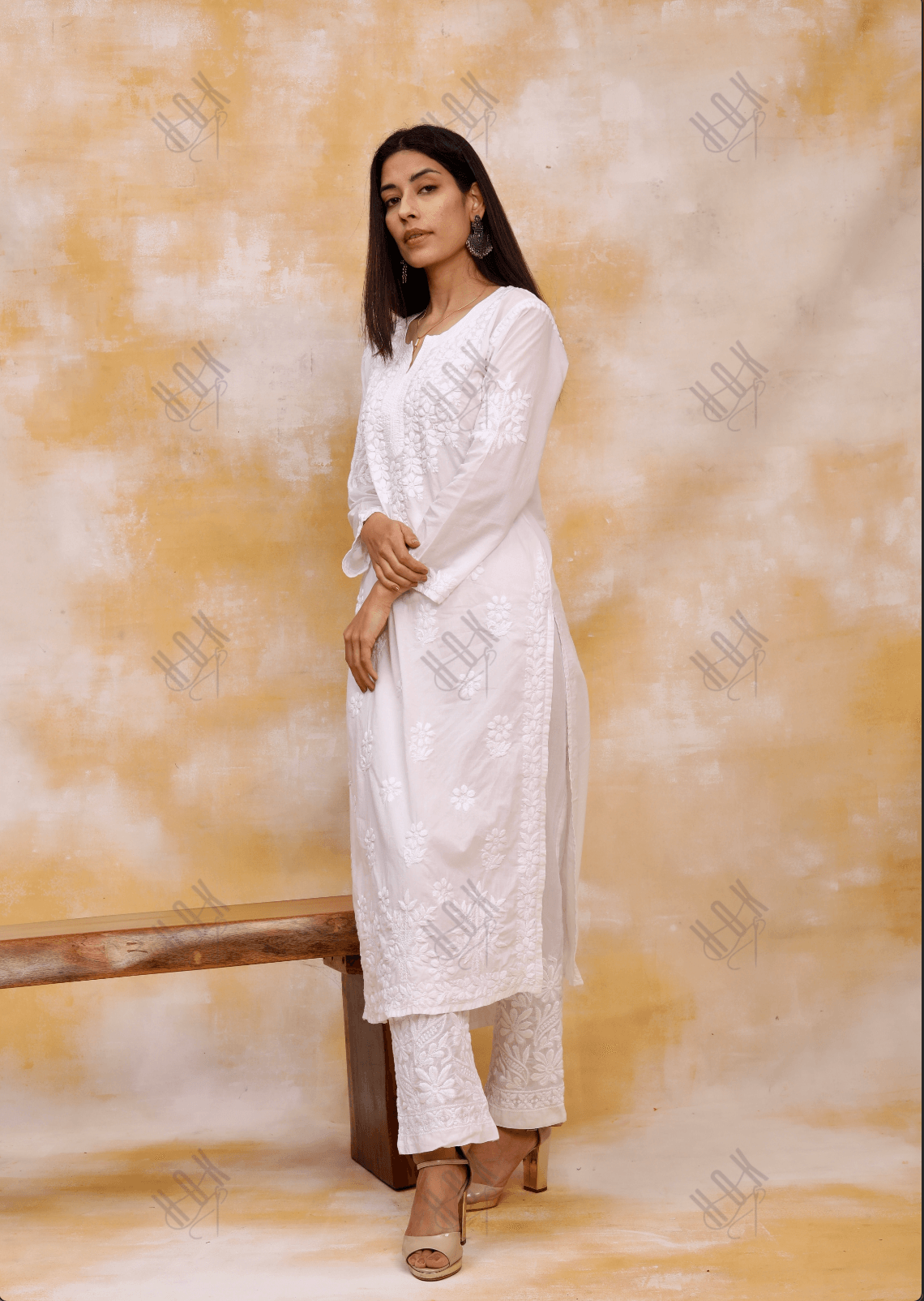 Saba chikankari Kurta in cotton White