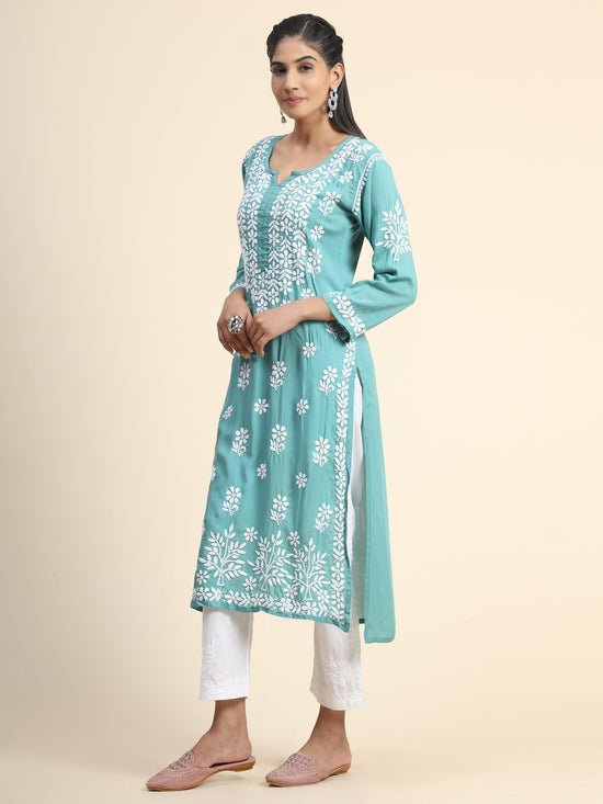 Pistaa combo of Women's Pure Cotton Turquoise Blue and Sky Blue