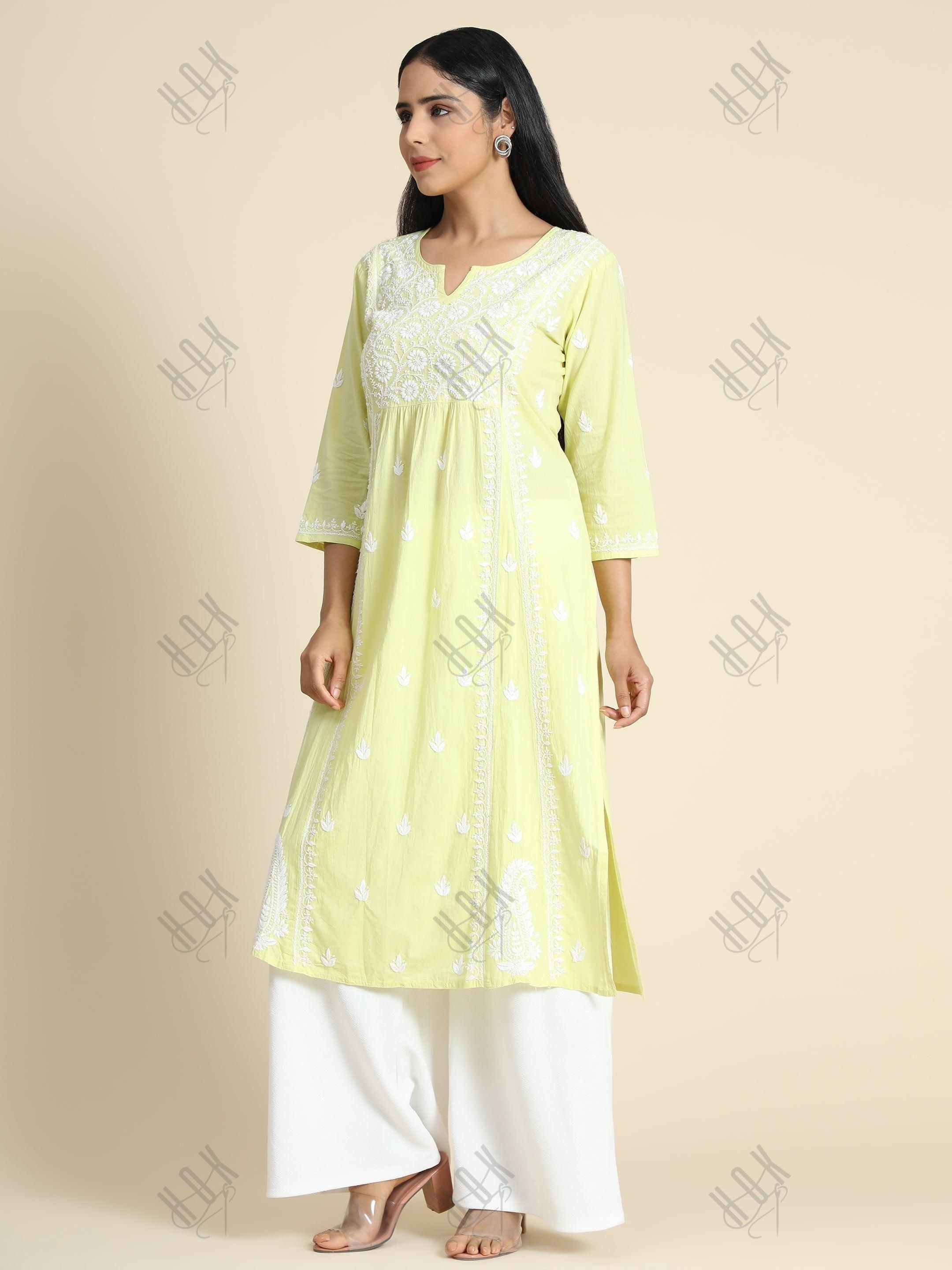 Hand embroidery Chikankari Dress - House Of Kari (Chikankari Clothing)