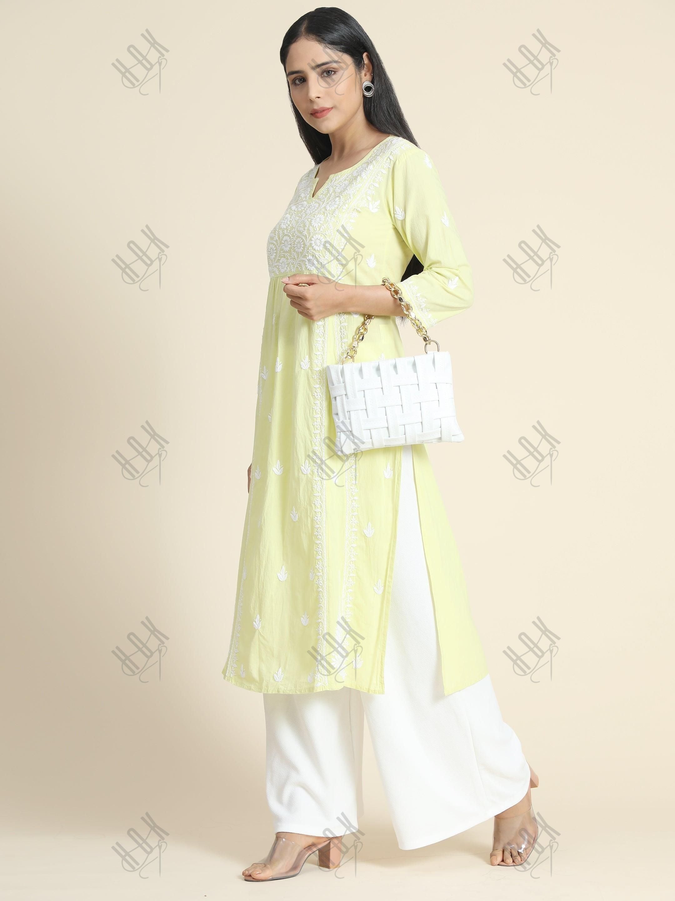 Hand embroidery Chikankari Dress - House Of Kari (Chikankari Clothing)