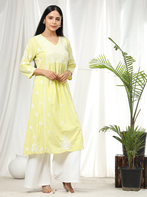 Cotton Blend Kurti with Hand Work in 4 colors VE2470