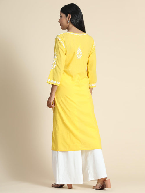 Laxmipati Bsy  Banjara Gold Yellow Kurti With Two Fabrics By Giving D   Laxmipati Group