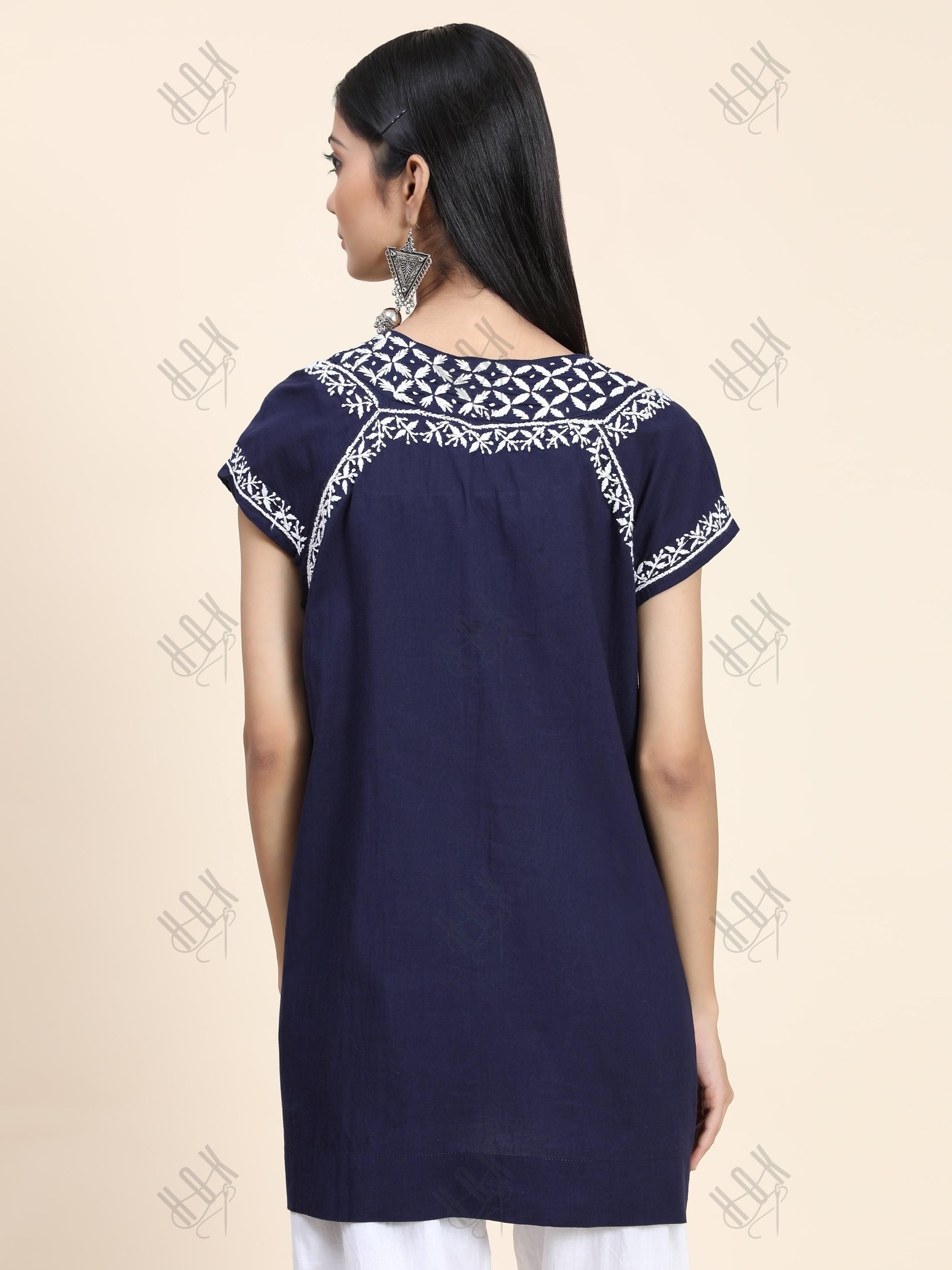 HOK Chikankari Tunic for Women - House Of Kari (Chikankari Clothing)