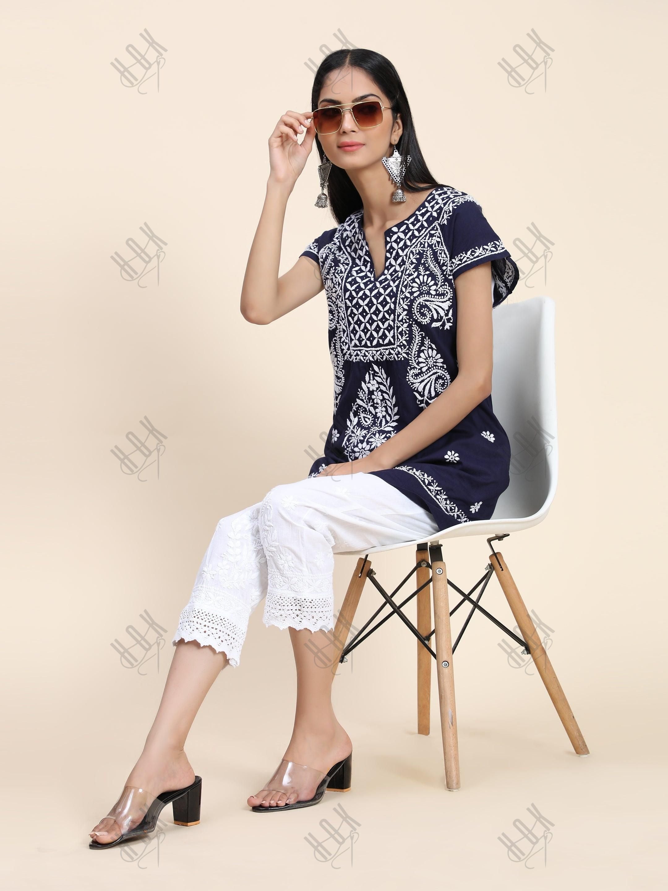 HOK Chikankari Tunic for Women - House Of Kari (Chikankari Clothing)