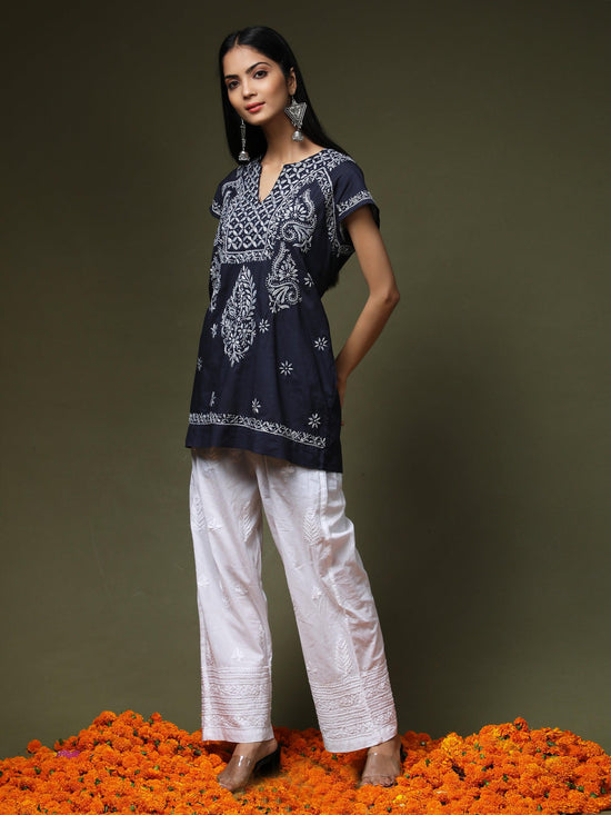 Load image into Gallery viewer, HOK Chikankari Tunic for Women - House Of Kari (Chikankari Clothing)
