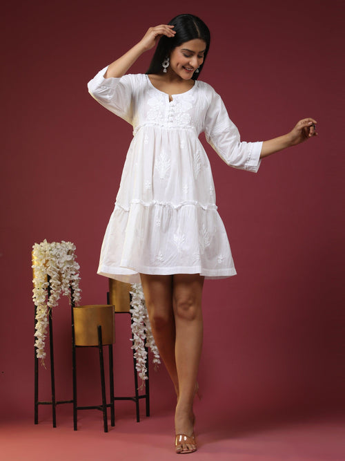 White Long Dress for Muslim Ladies 1389B - Neva-style.com