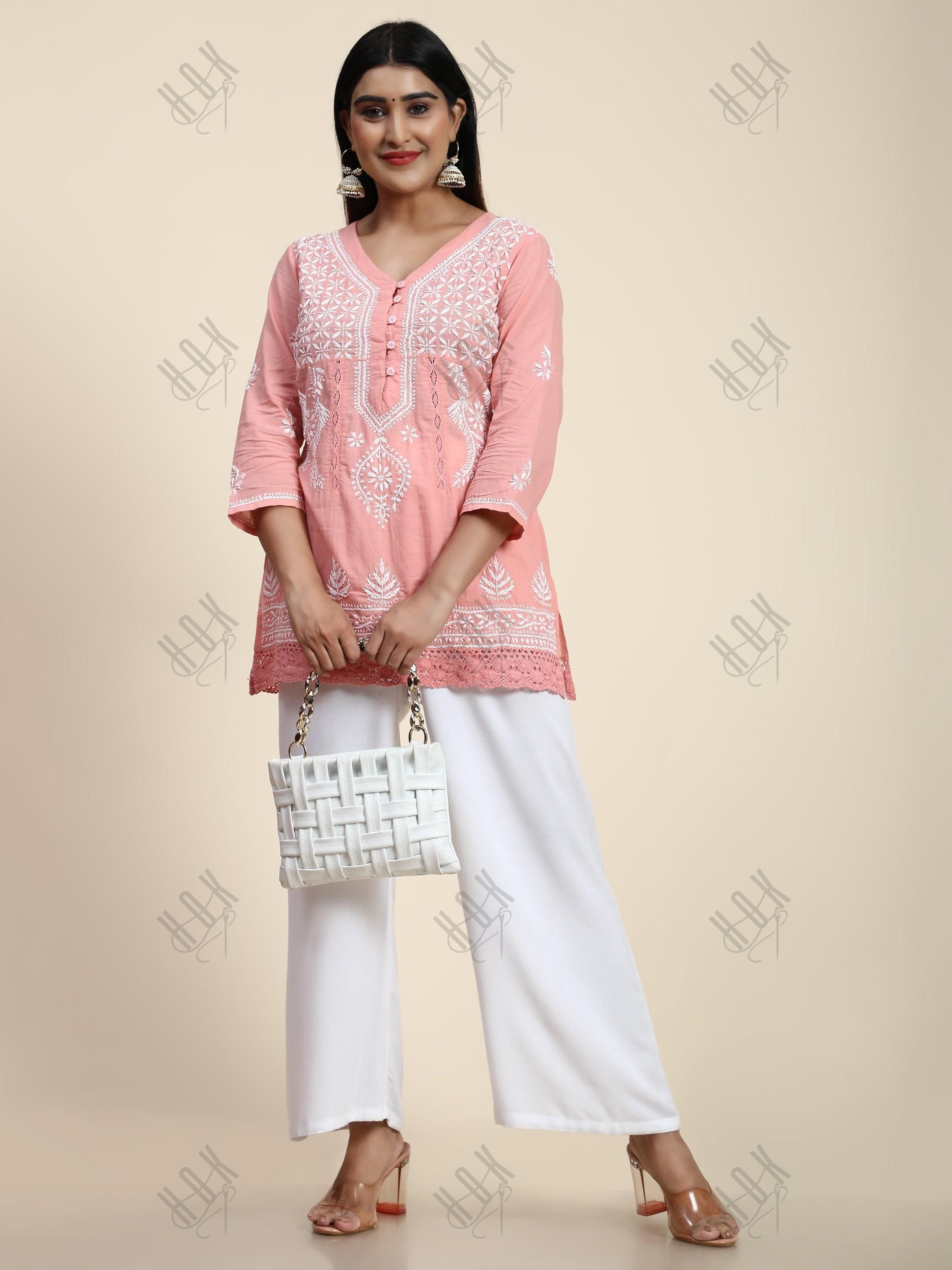 HOK chikankari Tunic for Women - House Of Kari (Chikankari Clothing)