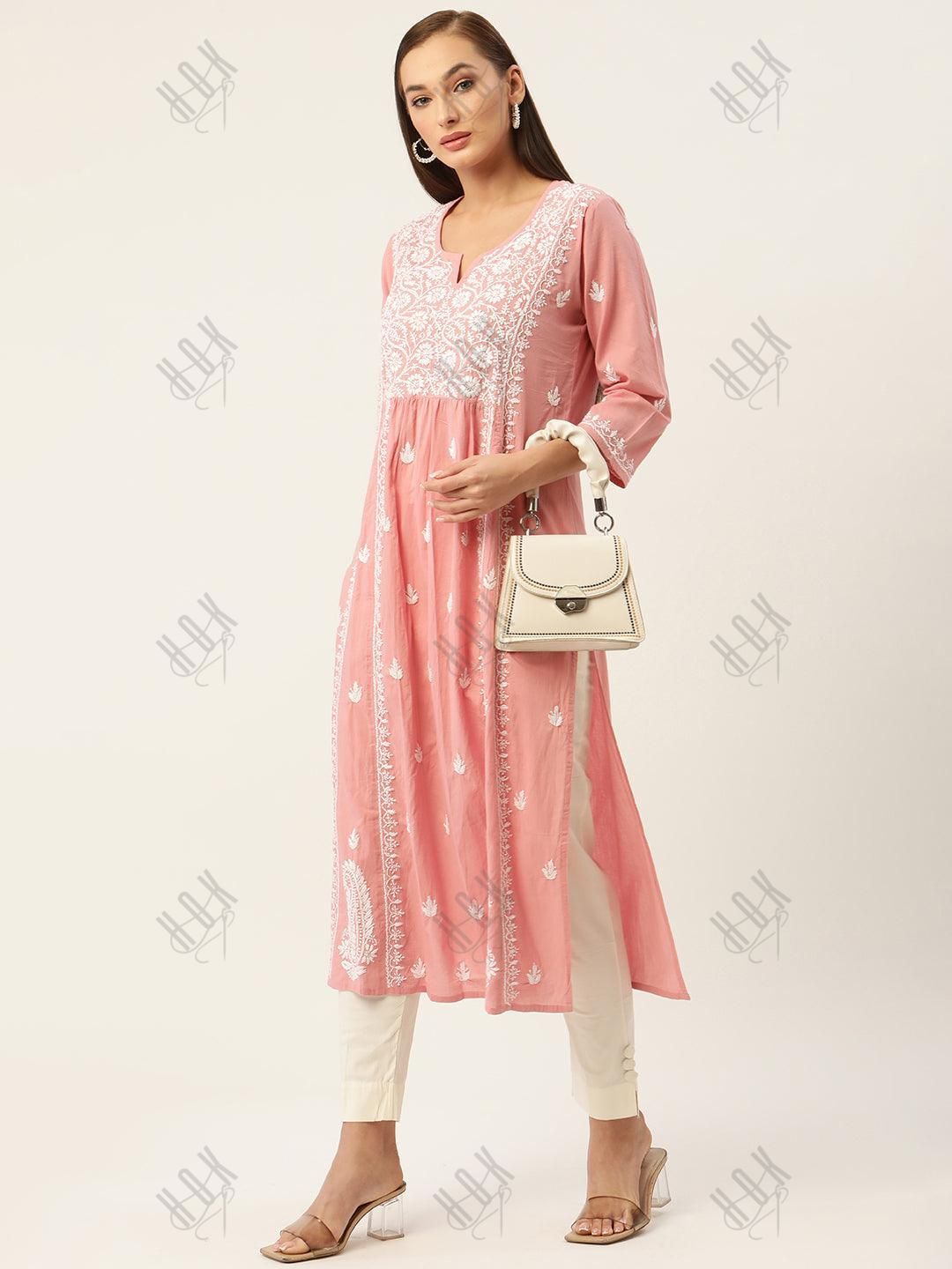 Hand embroidery Chikankari Dress - House Of Kari (Chikankari Clothing)