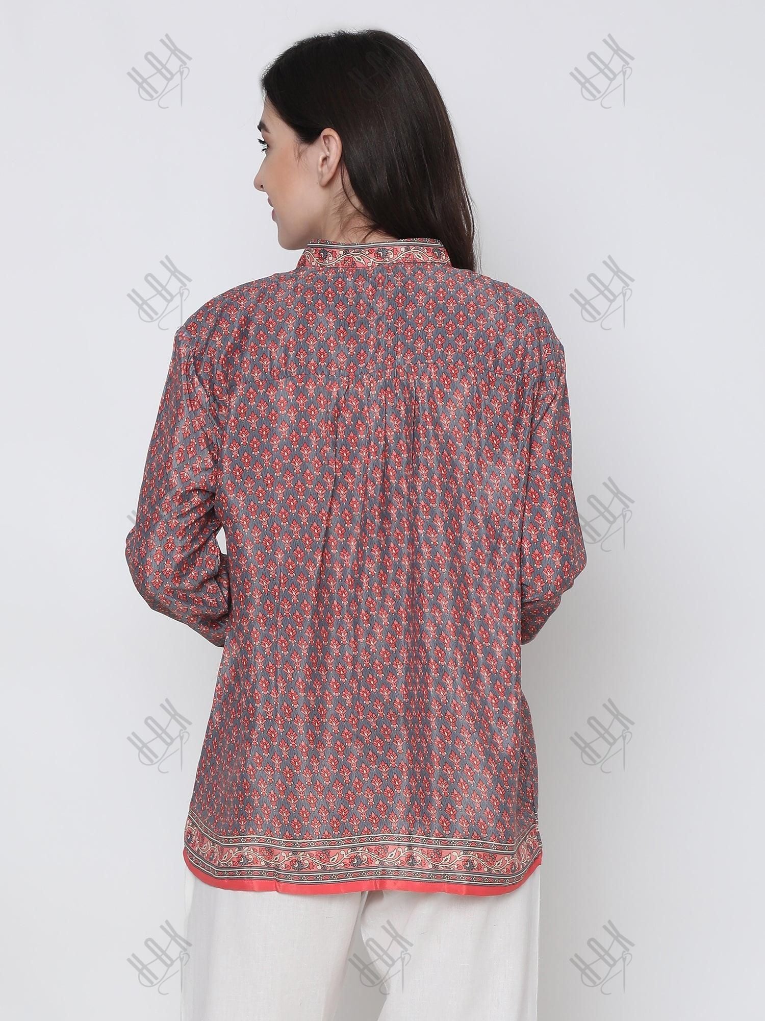 Hand embroidery Chikankari Shirt-Multicolor - House Of Kari (Chikankari Clothing)