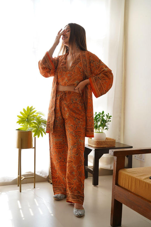 Arti Chauhan in House Of Kari Poly Silk Set of 3 - House Of Kari (Chikankari Clothing)