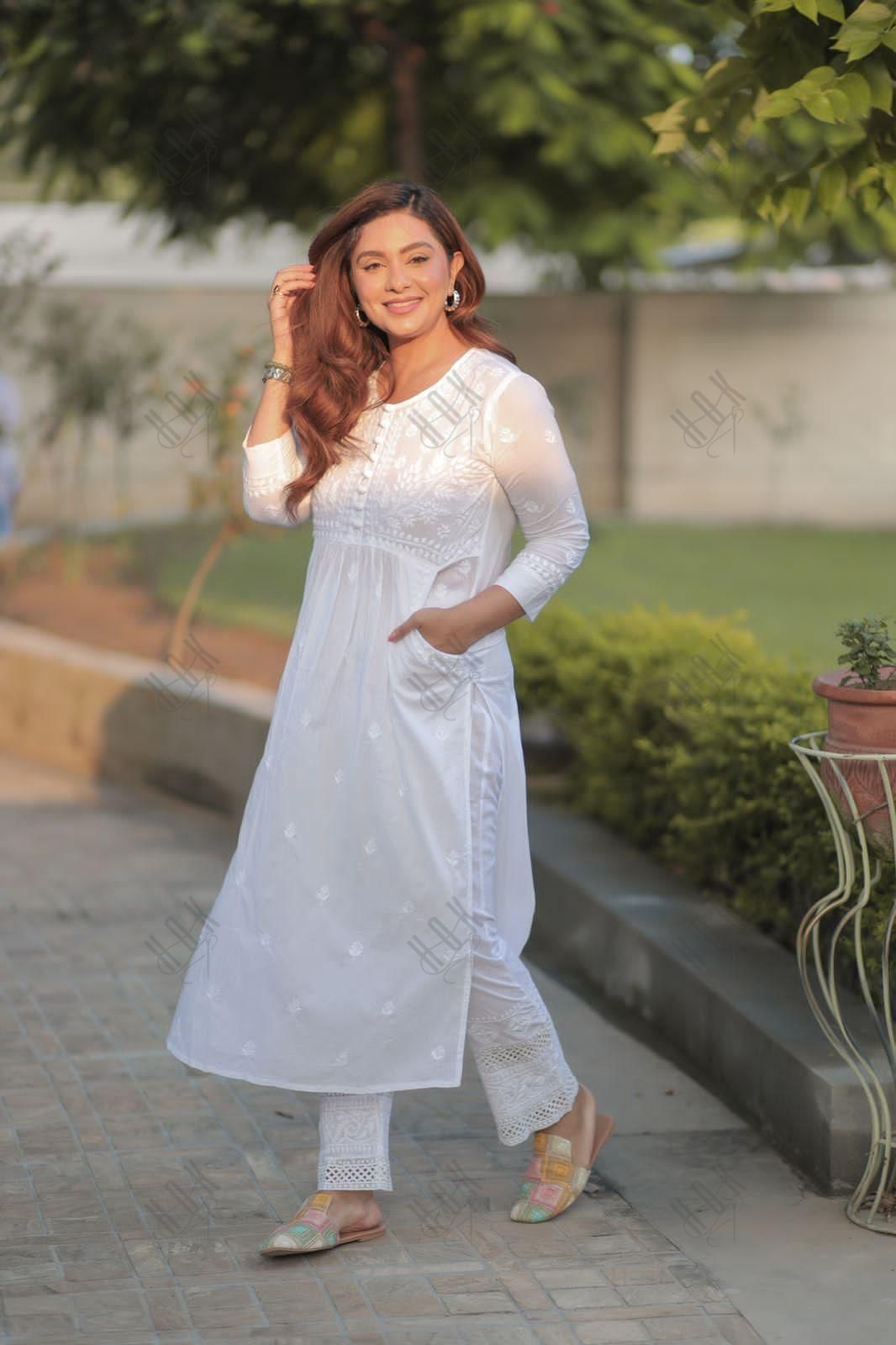 Chikankari ethnic wear hotsell